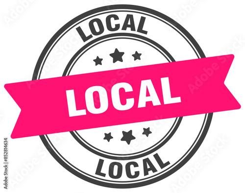 local stamp. local label on transparent background. round sign