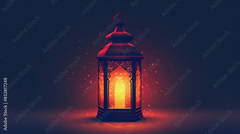 Glowing Lantern in a Dark Room Glowing Lantern in a Dark Room