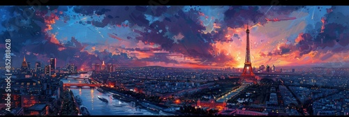 Paris Twilight View