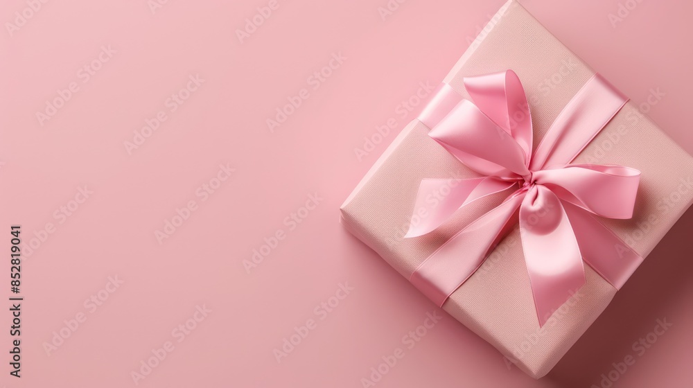 Gift boxes on pink background, space for text Gift boxes on pink background, space for text