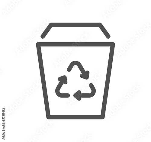 Garbage related icon outline and linear symbol. 