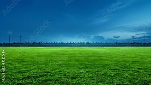 Dynamic Empty Football Stadium Background Ready for Design Integration, Perfect for Sports and Event Promotions © suyu