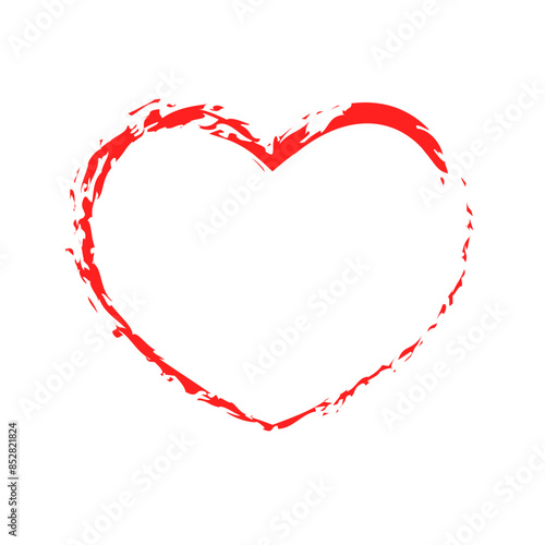 heart made of red paint