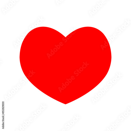 red heart isolated on white