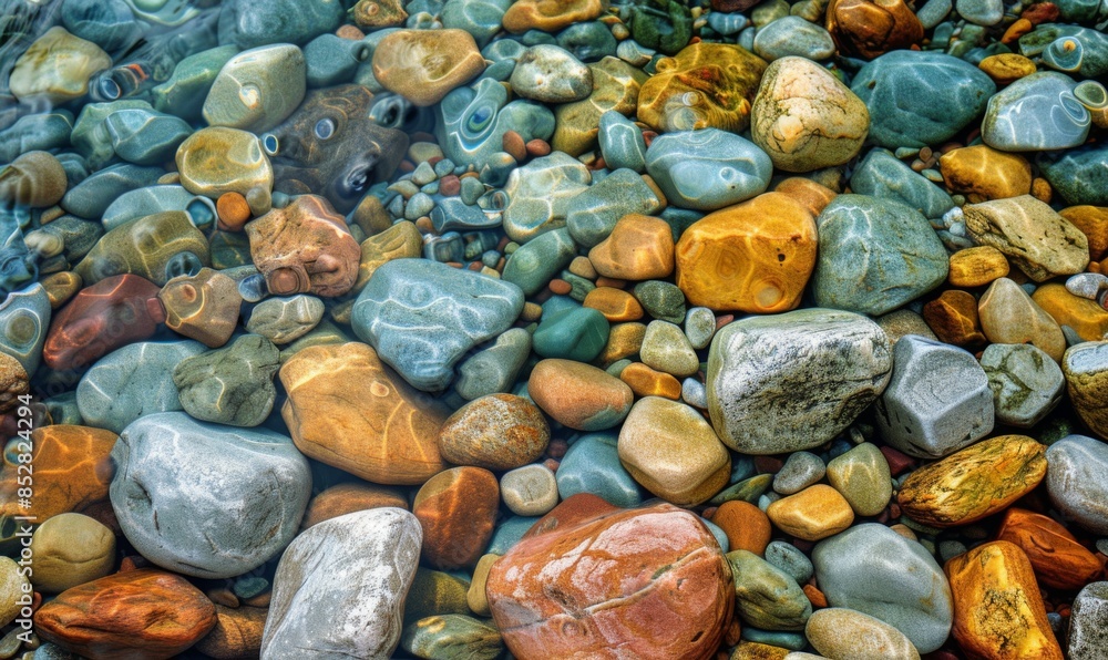 Clear river with pebbles