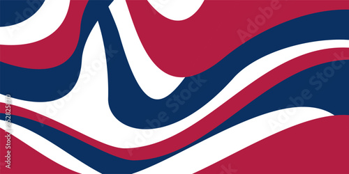 Abstract shape Background, Trendy design in White, Red, Blue colors. Template for Banner, Poster, Greeting card, Flyer, Social media.