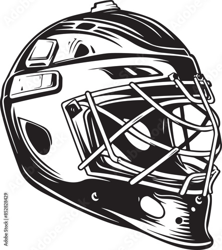 ice hockey helmet silhouette