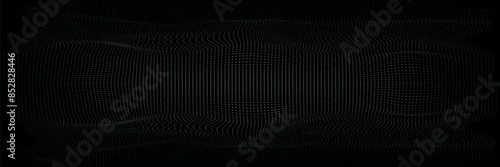 Abstract digital wave of particles. Futuristic point wave. Technology background vector. Vector illustration, modern.