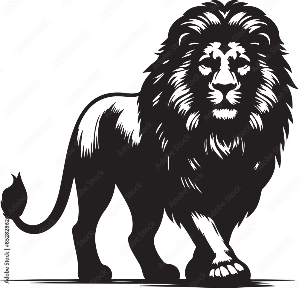 Obraz premium Lion Vector Art Illustration 2024