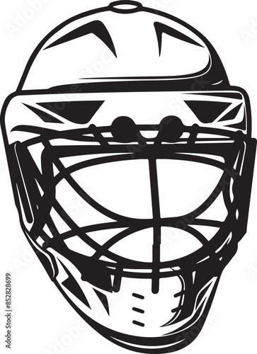 ice hockey helmet silhouette