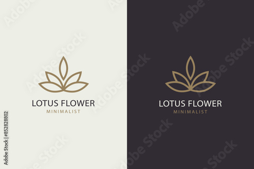 Lotus flower beauty brand logo vector graphic.