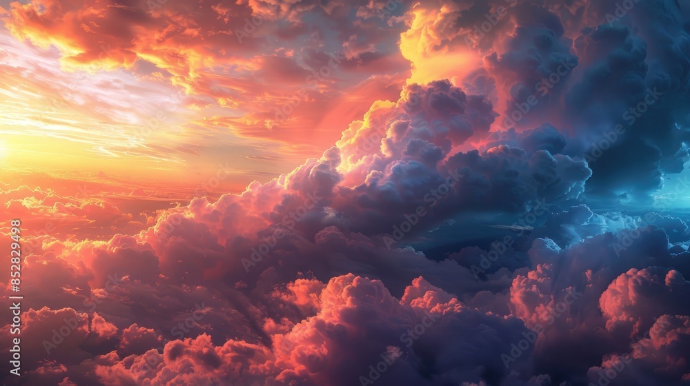 Idea of the Celestial Realm The stunning blend of colors during sunset and sunrise painted by the presence of clouds Idea of the Celestial Realm The stunning blend of colors during sunset and sunrise painted by the presence of clouds