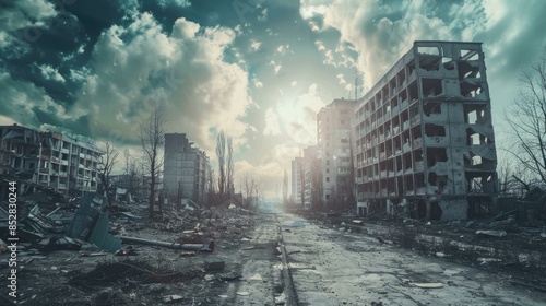 The Ghostly Aftermath A City Devastated by Nuclear Disaster