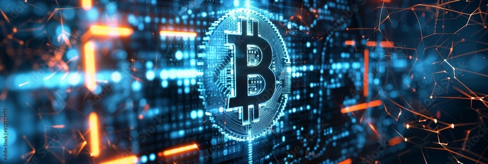 Immerse yourself in the future of finance with a mesmerizing banner design showcasing Immerse yourself in the future of finance with a mesmerizing banner design showcasing