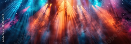 Wallpaper Mural Stage Lights with Smoke and Confetti Torontodigital.ca