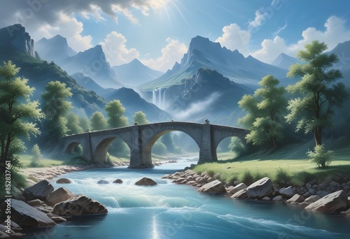 Fototapeta Naklejka Na Ścianę i Meble -  bridge over the river