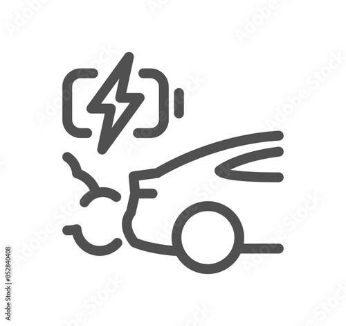 Batteries related icon outline and linear vector.
