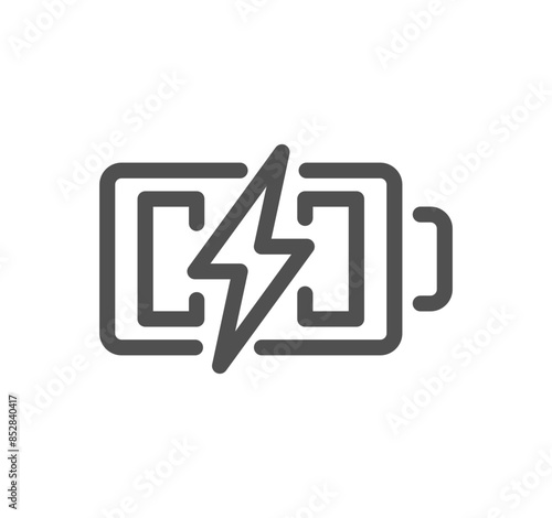 Batteries related icon outline and linear vector.
