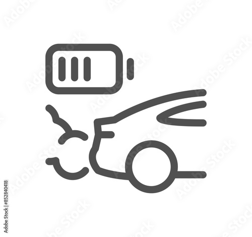 Batteries related icon outline and linear vector.
