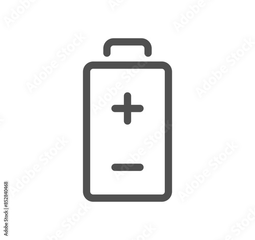 Batteries related icon outline and linear vector.
