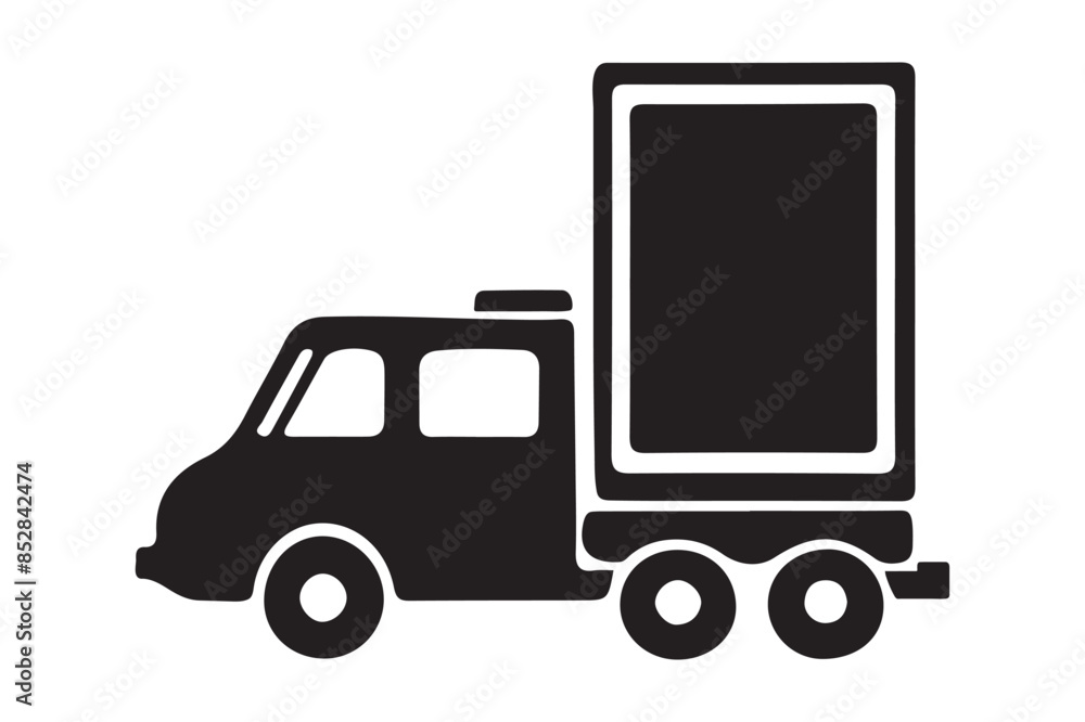 Transport Icon silhouette vector isolated on a white background Transport Icon silhouette vector isolated on a white background