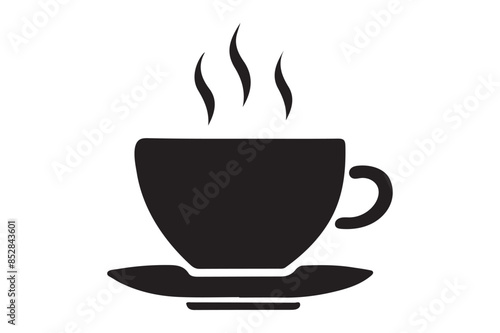 coffee cup Icon silhouette vector isolated on a white background