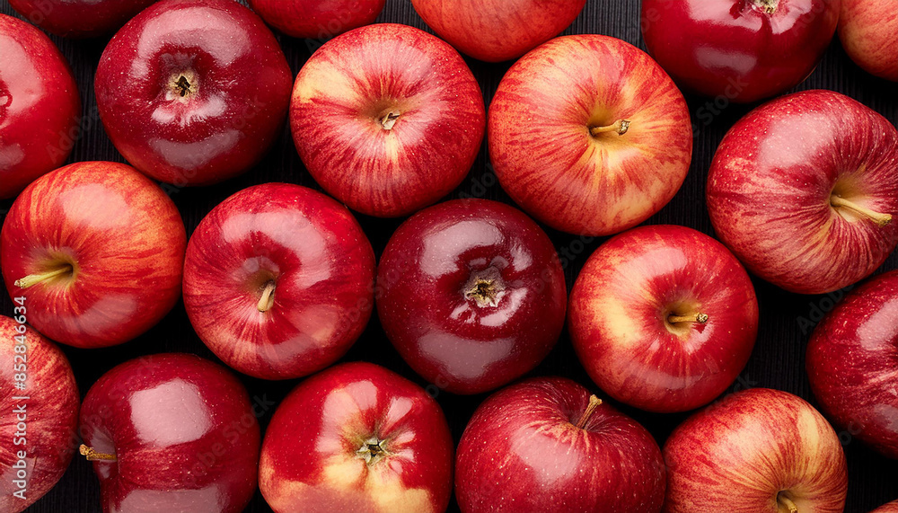 Tasty red apples. Organic and fresh farm food. Delicious fruit. Summer harvest. Top view. Tasty red apples. Organic and fresh farm food. Delicious fruit. Summer harvest. Top view.