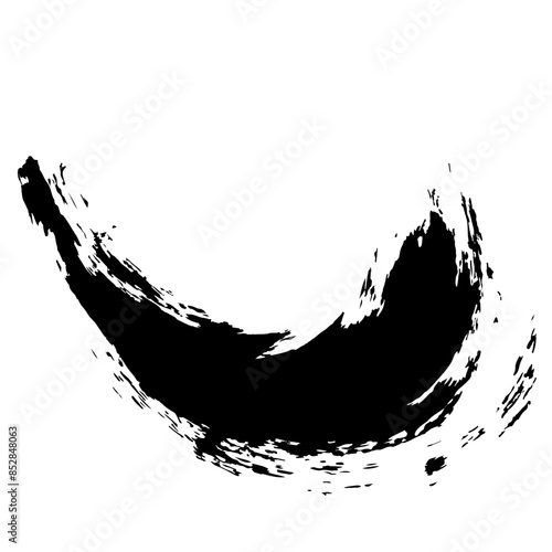 和風素材　筆で描かれた線のイラストセット　ベクター	