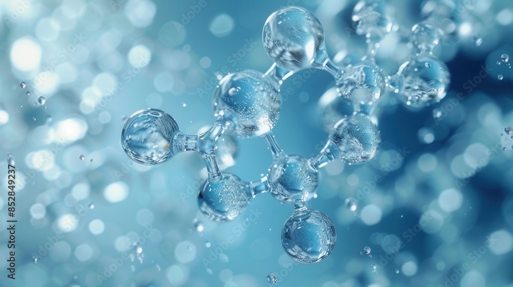 A closeup of water molecules A closeup of water molecules