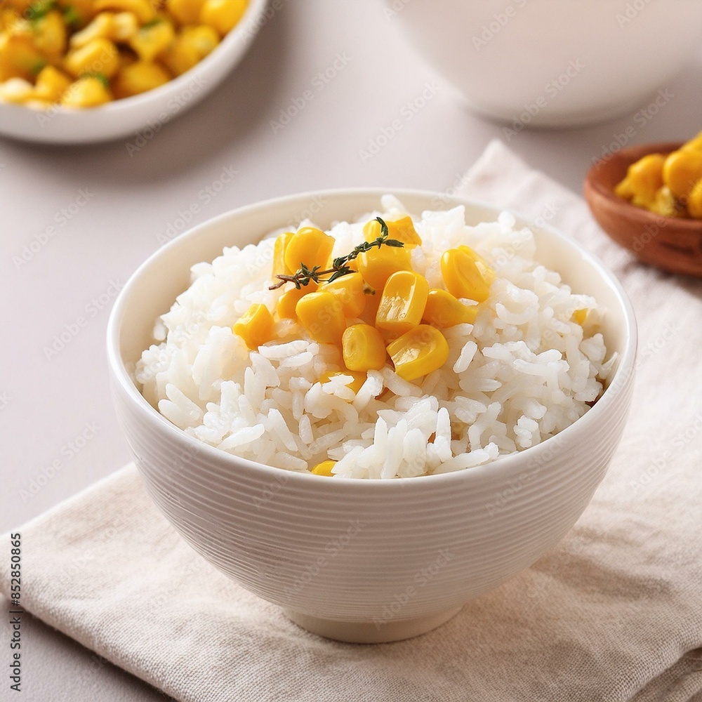Fresh healthy corn rice in bowl
Fresh healthy corn rice in bowl