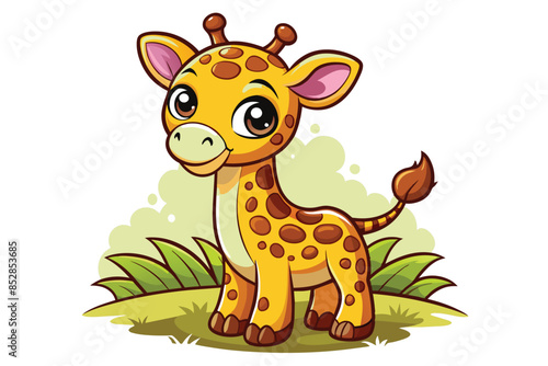 giraffe kid with cute face