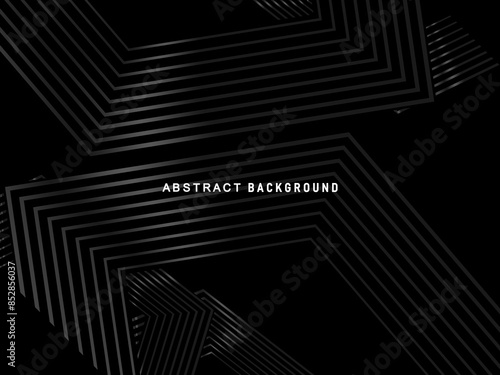 Abstract futuristic dark black background with modern design. Realistic 3d wallpaper with luxurious flowing lines. Elegant background for posters, websites, brochures, cards, banners, apps, etc.
