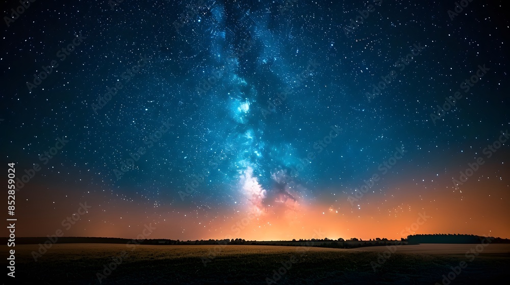 Ilustração do Stock: Starry night sky with the Milky Way, viewed from ...