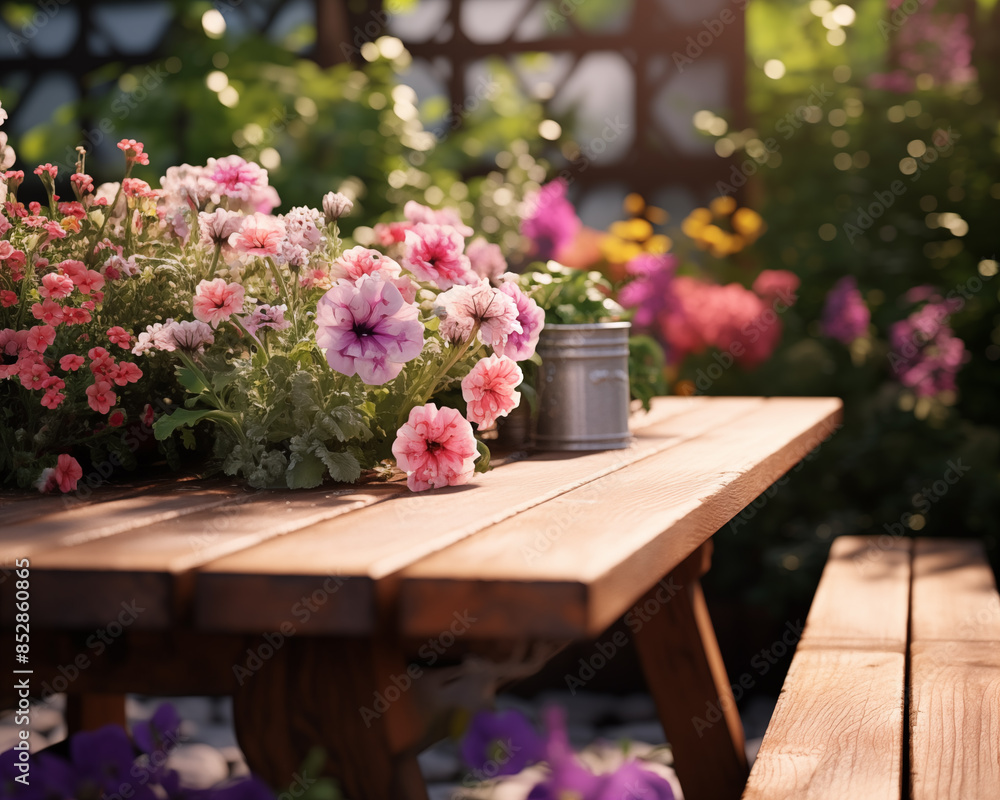 Backyard garden background. Backyard garden background.