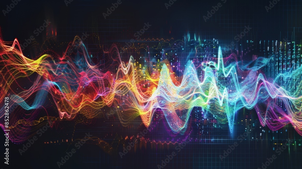Abstract Digital Waveform Visualization Abstract Digital Waveform Visualization