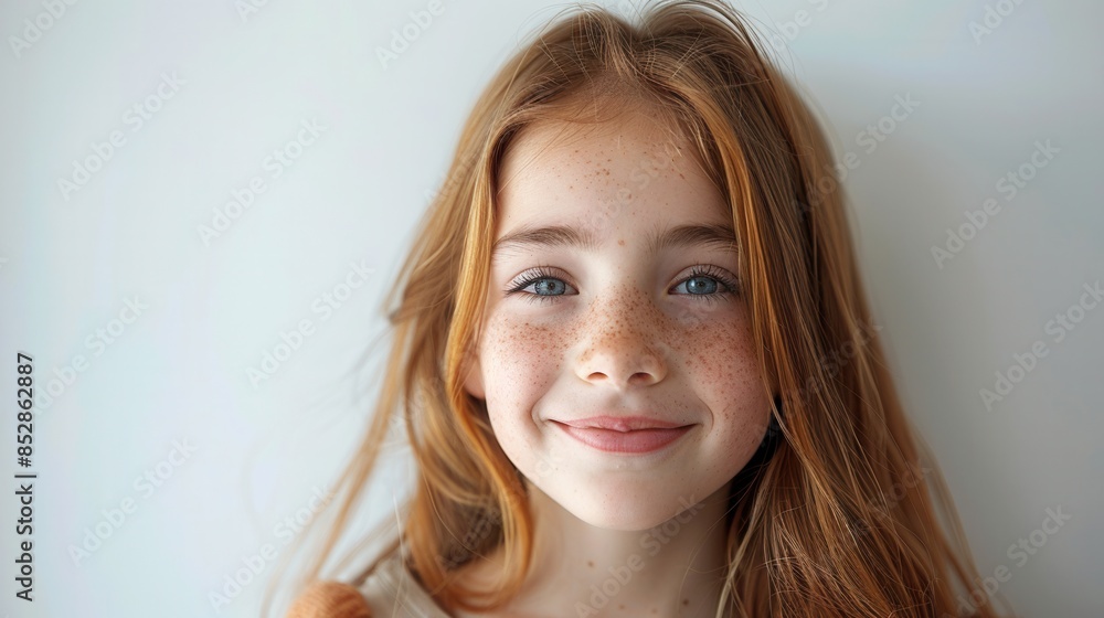 Fototapeta premium Little girl smiling in front of the camera