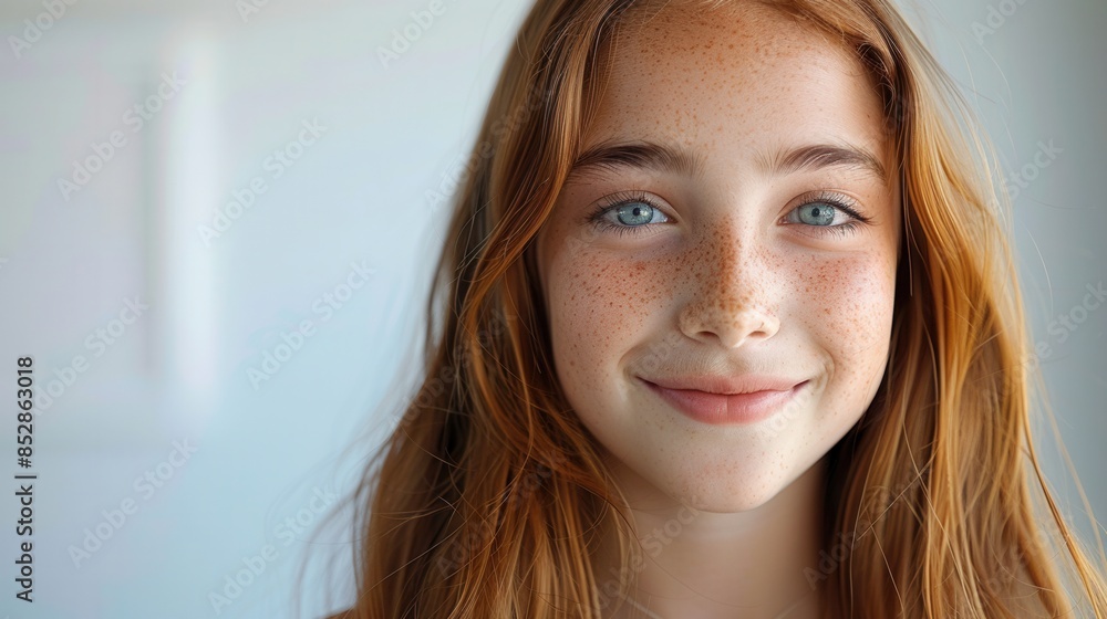 Little girl smiling in front of the camera Little girl smiling in front of the camera