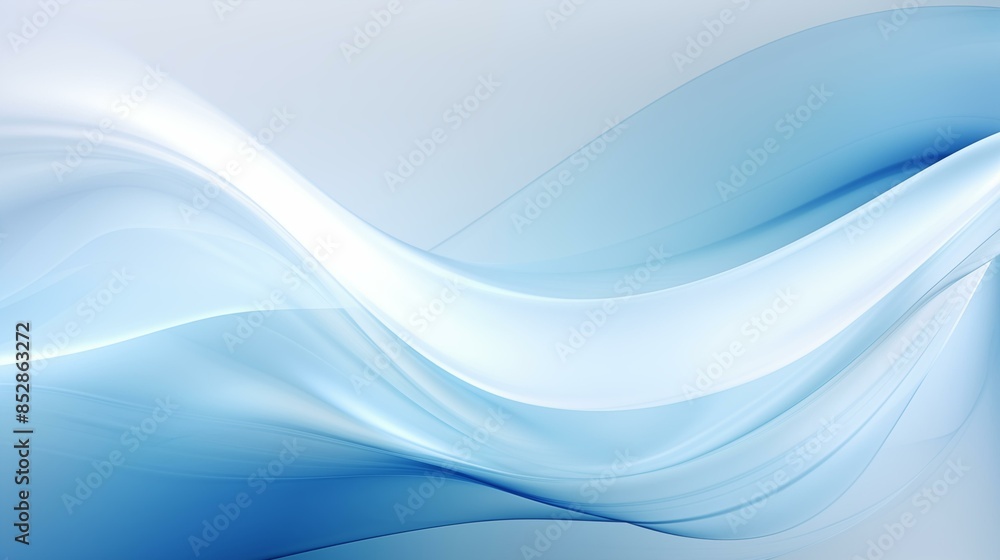 Obraz premium Blue and white abstract waves background