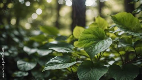 ai generated green leaves background