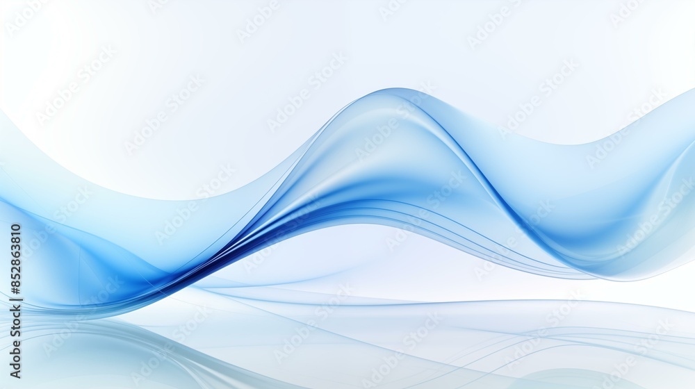 Fototapeta premium Blue and white abstract wave background.