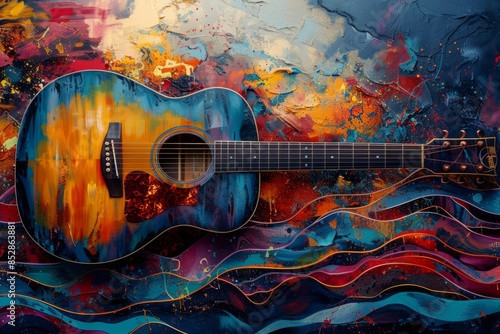 abstract background in colors and patterns for National Country Music Day