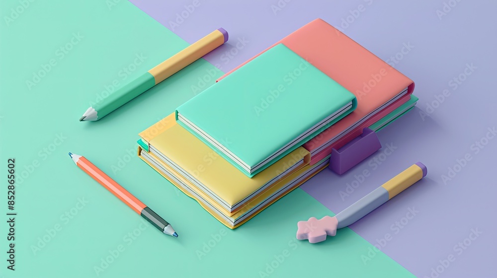 back to school concept with books and pencil back to school concept with books and pencil
