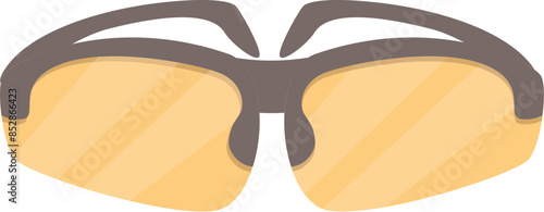Sunglasses protecting from uv rays with yellow lenses for a clear vision