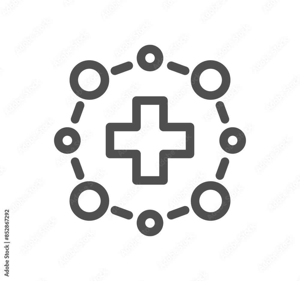 Hospital and medical care related icon outline and linear vector.
Hospital and medical care related icon outline and linear vector.