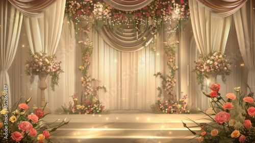 Wallpaper Mural Stage Background Design For An Elegant Wedding Torontodigital.ca