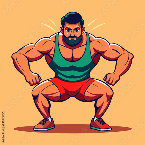 bodybuilder-doing-squats