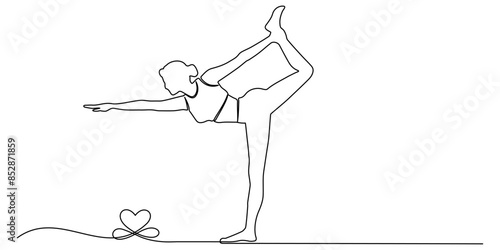 yoga continuous line