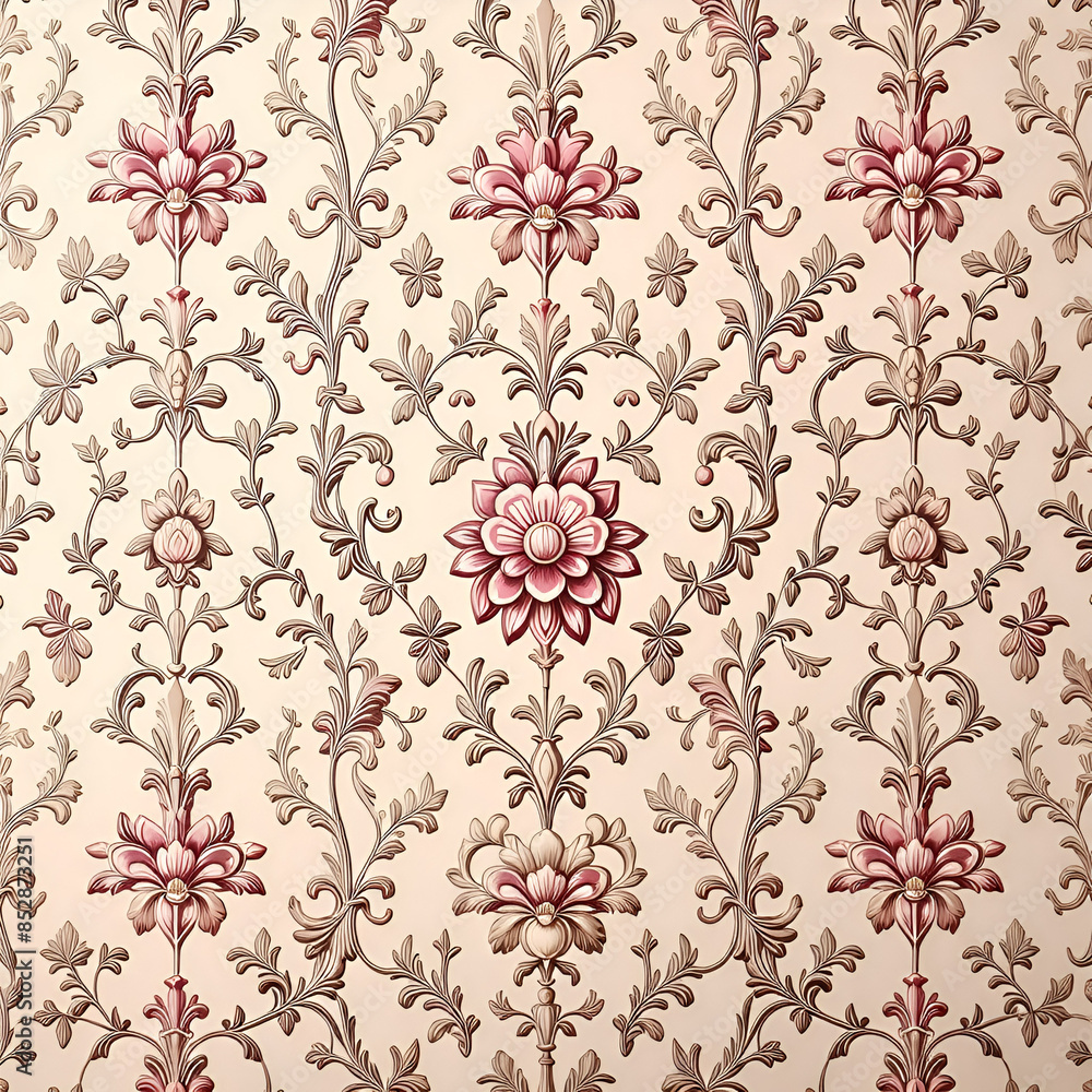 Obraz premium seamless damask pattern