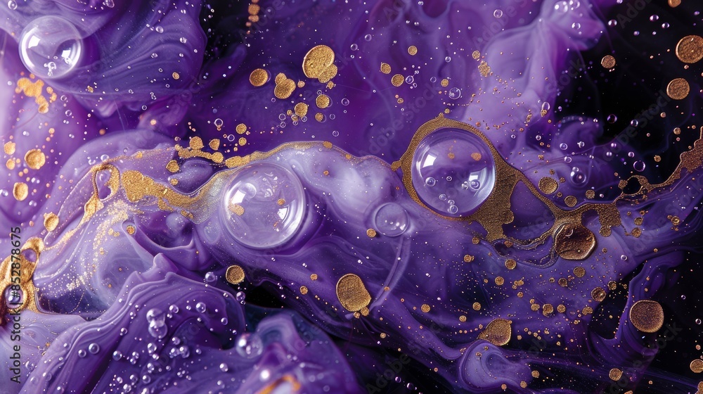 Abstract Swirls of Purple and Gold Abstract Swirls of Purple and Gold