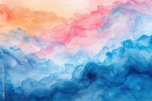 Dynamic blends of bold and pastel watercolors forming a stunning abstract art background, ideal for digital designs and wallpaper